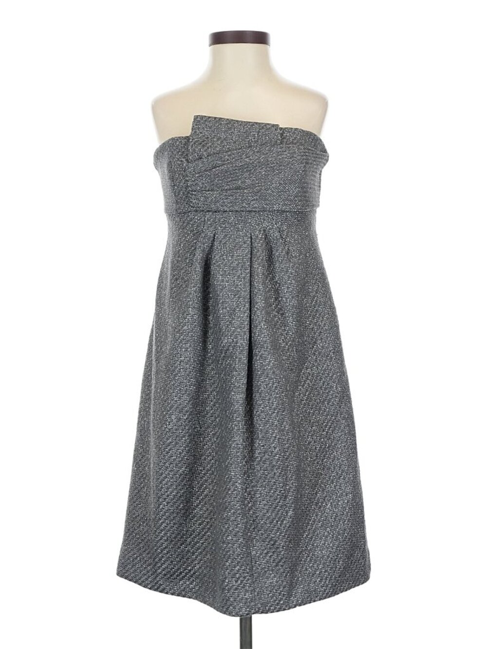 NWT Banana Republic Gray/Silver Monogram Strapless Cocktail Dress/Retail $198